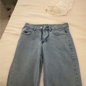 SHEIN Light Blue Straight Leg Jeans
